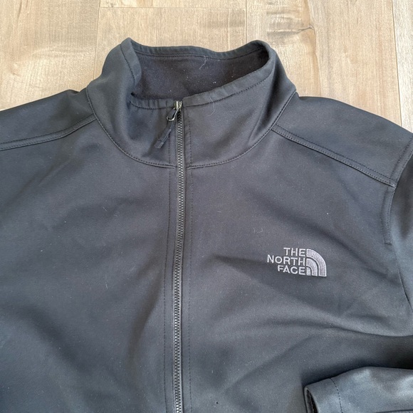 The North Face Windwall Jacket Men Large Black Full Zip Softshell Outdoor READ - Picture 1 of 9